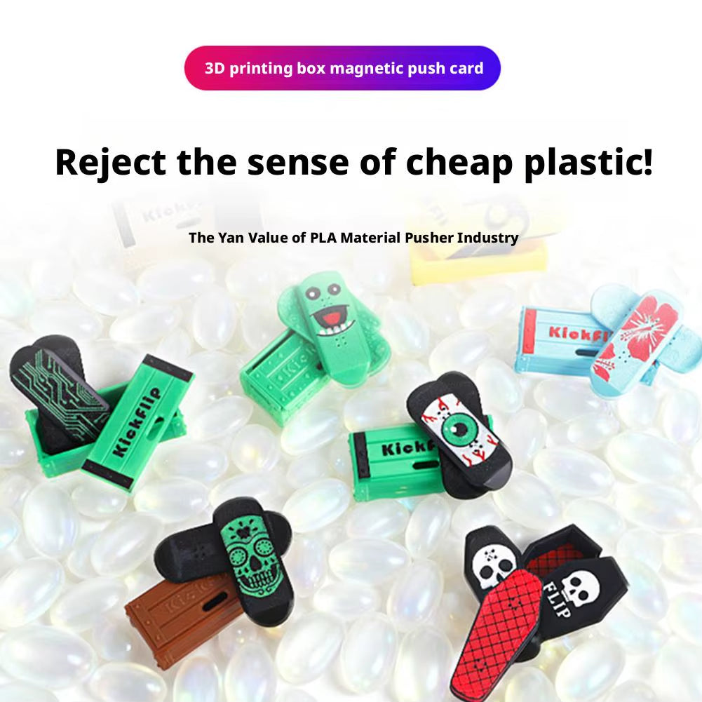 Finger Skateboards Magnetic Mini Deck Fidget Finger Skate Board for Stress Relief Kids Party Boys Classroom Birthday Stocking