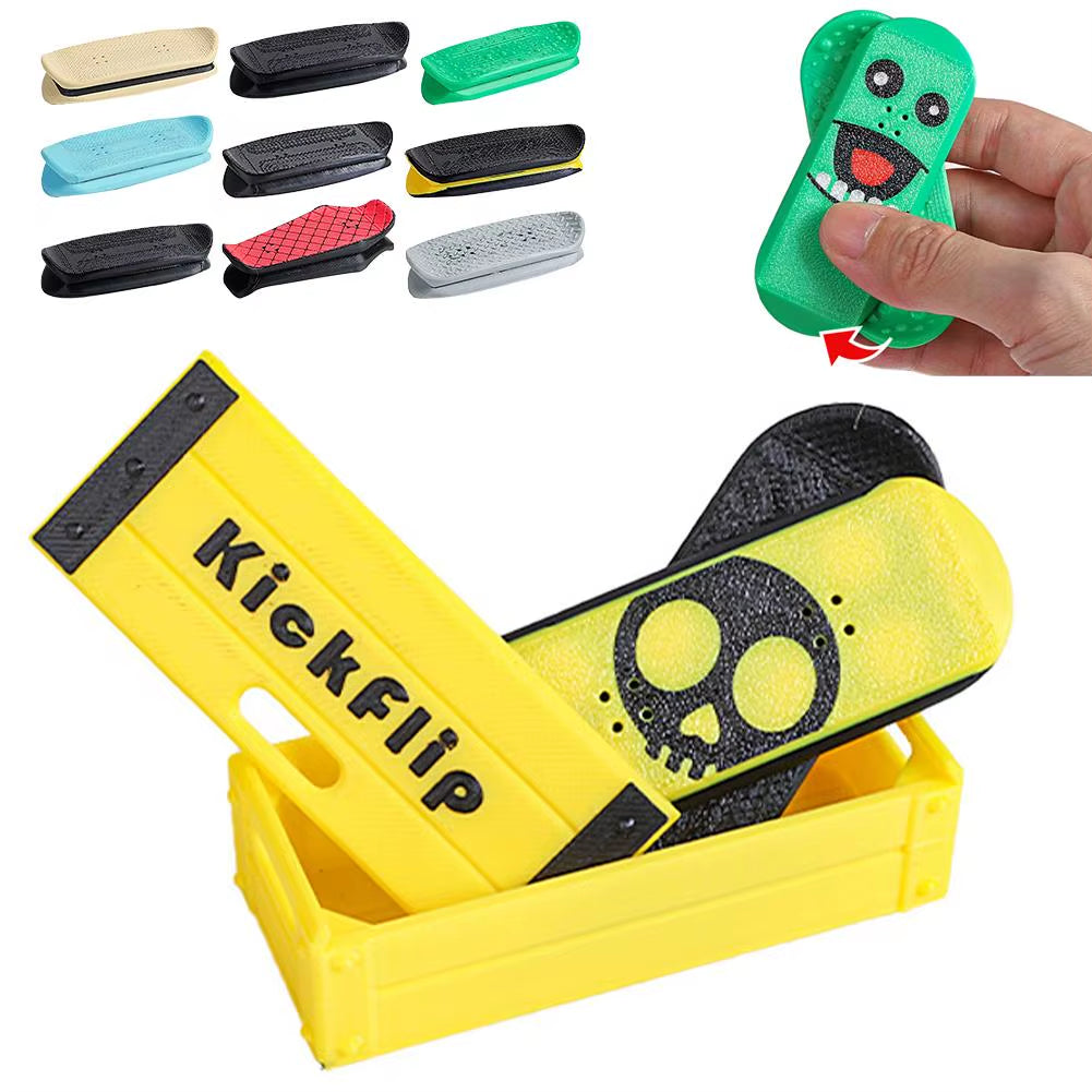 Finger Skateboards Magnetic Mini Deck Fidget Finger Skate Board for Stress Relief Kids Party Boys Classroom Birthday Stocking